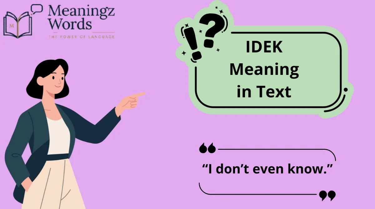 IDEK Meaning in Text