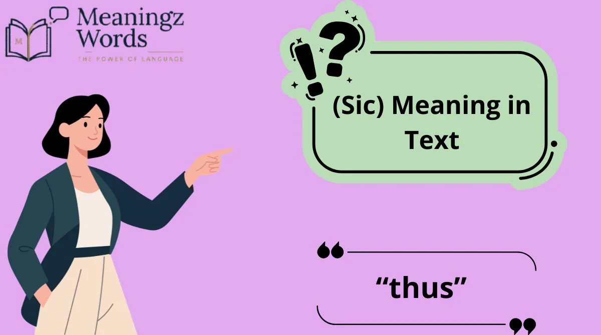 (Sic) Meaning in Text
